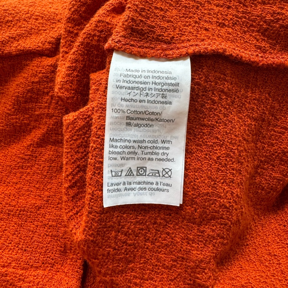 SOLD 🎉HP🎉 🧡 NWT Madewell Texture & Thread Burnt Orange Wrap Tie Top - XL - Picture 13 of 14
